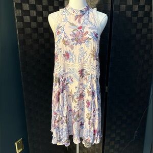 Free People She Moves Chemise high neck sleeveless mini dress